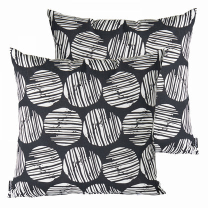  Lot De 2 Coussins Carrés Polyester Maasai 45x45x8 Cm