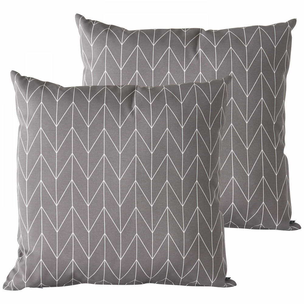  Lot De 2 Coussins Carrés Polyester Apache 45x45x8 Cm
