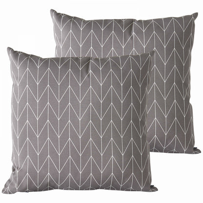  Lot De 2 Coussins Carrés Polyester Apache 45x45x8 Cm