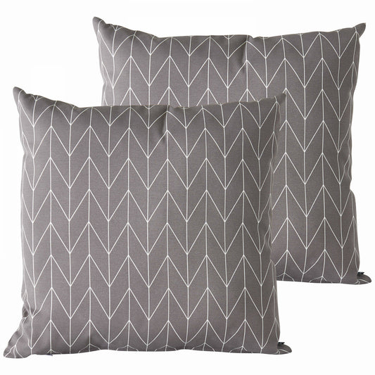  Lot De 2 Coussins Carrés Polyester Apache 45x45x8 Cm