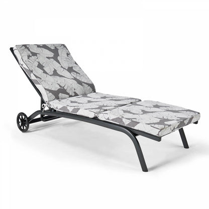  Coussin Pour Bain De Soleil Gris Et Blanc 186 X 60 X 5cm