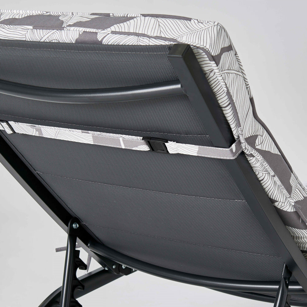  Coussin Pour Bain De Soleil Gris Et Blanc 186 X 60 X 5cm