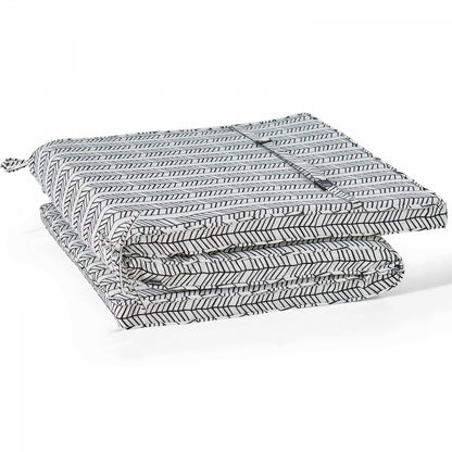  Coussin Bain De Soleil Polyester Blanc Et Noir 186 X 60 X 5 Cm