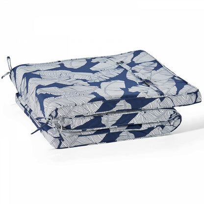  Coussin Bain De Soleil Polyester Bleu Et Blanc 186 X 60 X 5 Cm