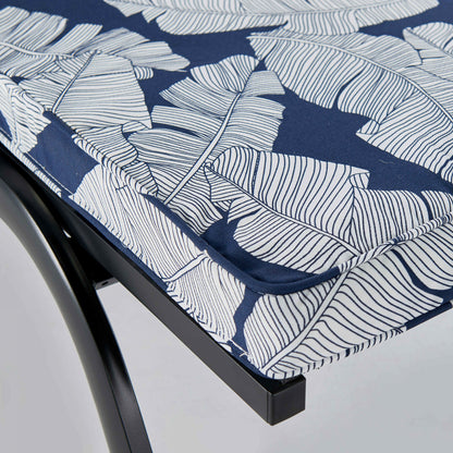  Coussin Bain De Soleil Polyester Bleu Et Blanc 186 X 60 X 5 Cm