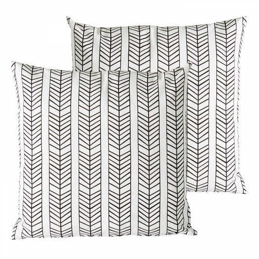  Lot De 2 Coussins Carrés Polyester Tembu 45x45x8 Cm