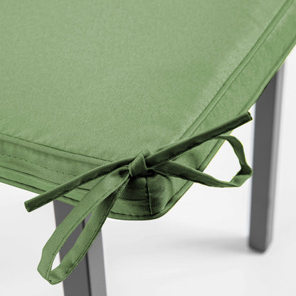  Lot De 4 Galettes De Chaise Polyester Vert Cactus 40x40x3 Cm