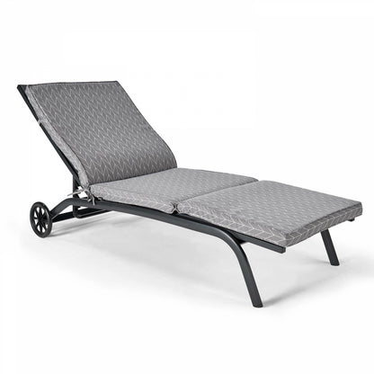  Coussin Bain De Soleil Polyester Gris 186 X 60 X 5 Cm