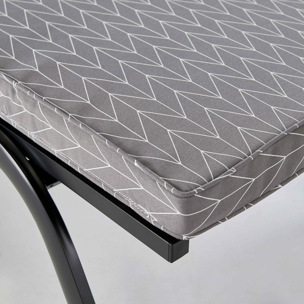  Coussin Bain De Soleil Polyester Gris 186 X 60 X 5 Cm