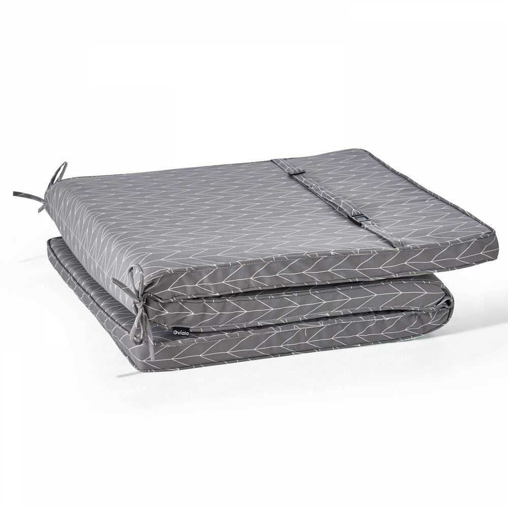  Coussin Bain De Soleil Polyester Gris 186 X 60 X 5 Cm
