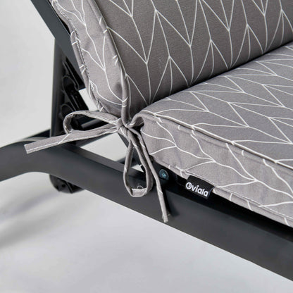  Coussin Bain De Soleil Polyester Gris 186 X 60 X 5 Cm