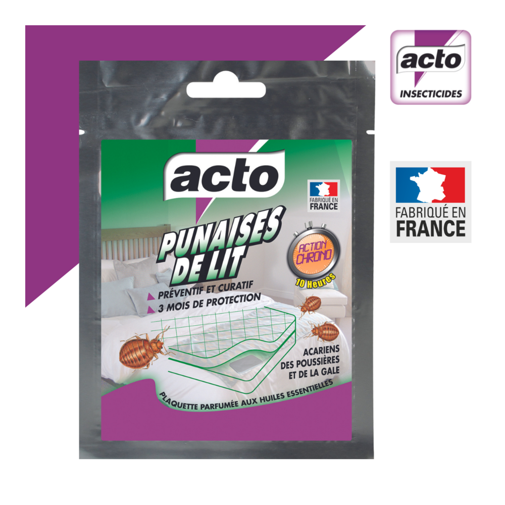  Acto Plaquette Punaises De Lit - Répulsive Et Insecticide