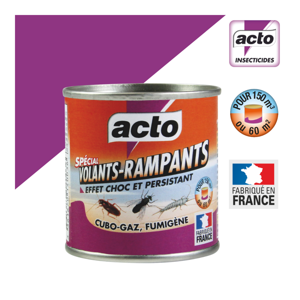  Acto Cubo Gaz - Fumigène Insecticide Polyvalent | Fabriqué En France