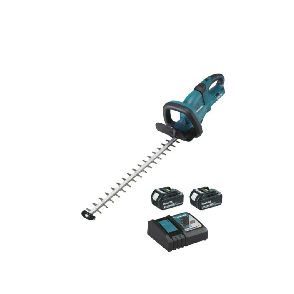  Taille-haies Makita 36v - 2 Batteries 18v 3.0ah - 1 Chargeur Rapide Dc18rc Duh651rf2
