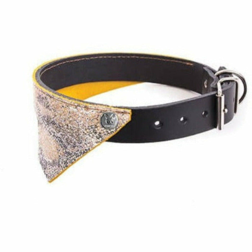 MARTIN SELLIER Collier Pour Chiens En Cuir Pleine Fleur Avec Bandana