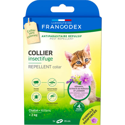  Collier Insectifuge Pour Chatons De Moins De 2 Kg Formule Renforcée
