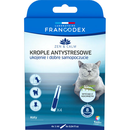  4 Pipettes Anti-stress Apaisant Et Bien-être Pour Chats