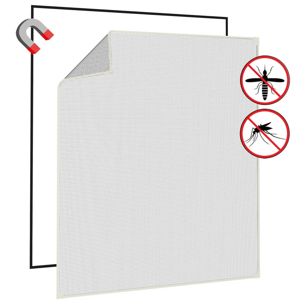 VIDAXL Moustiquaire Magnétique Pour Fenêtres Blanc 130x150 Cm