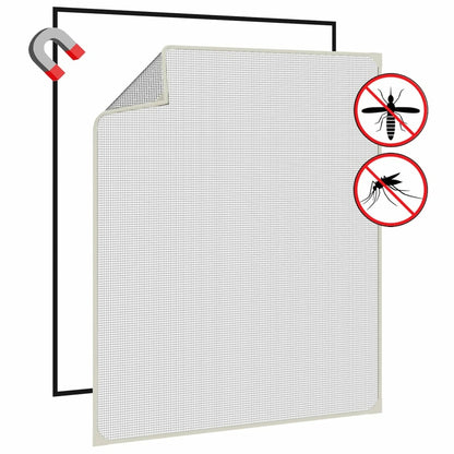 VIDAXL Moustiquaire Magnétique Pour Fenêtres Blanc 100x120 Cm