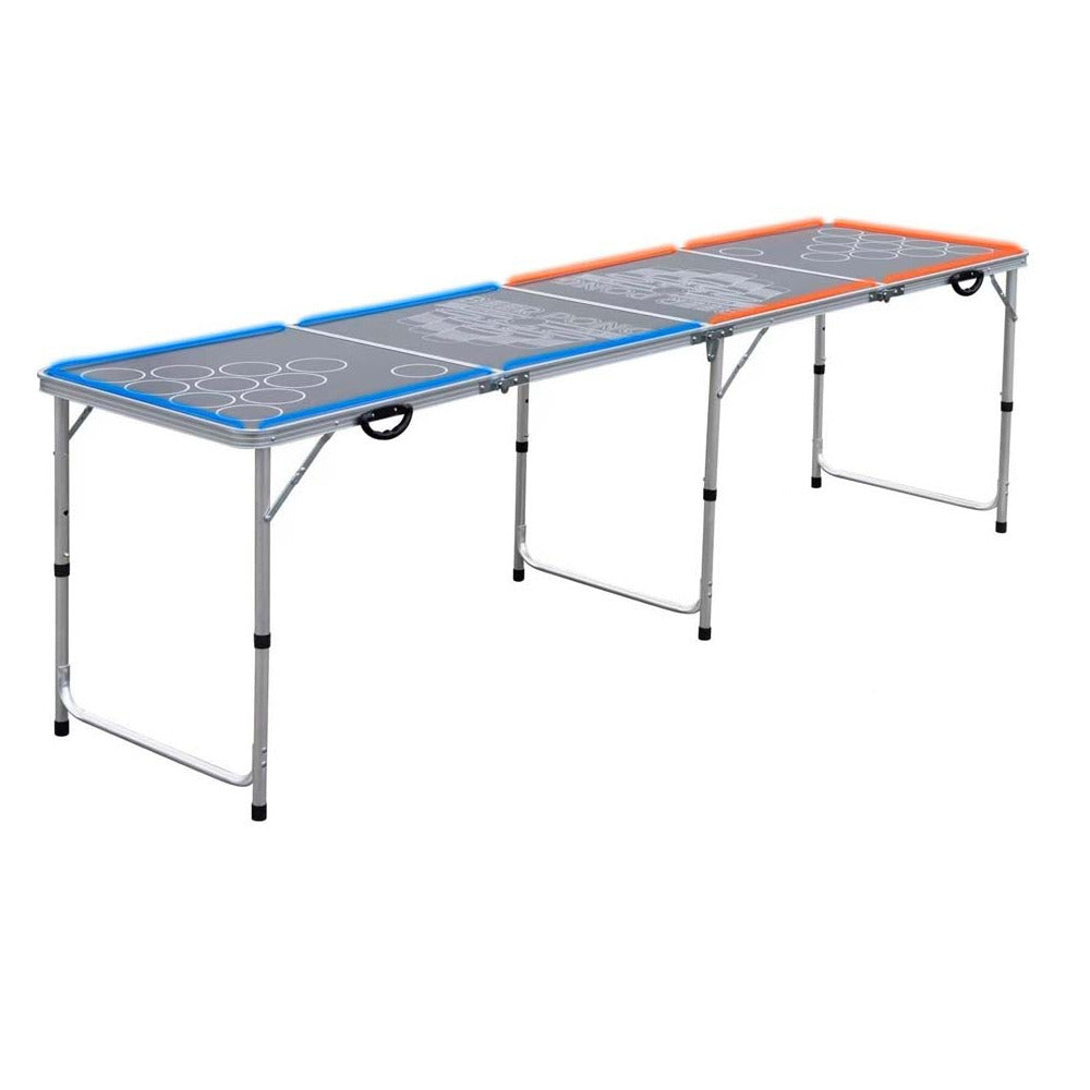  Table Beer-pong Pliable Avec Led Intégrées 240 Cm
