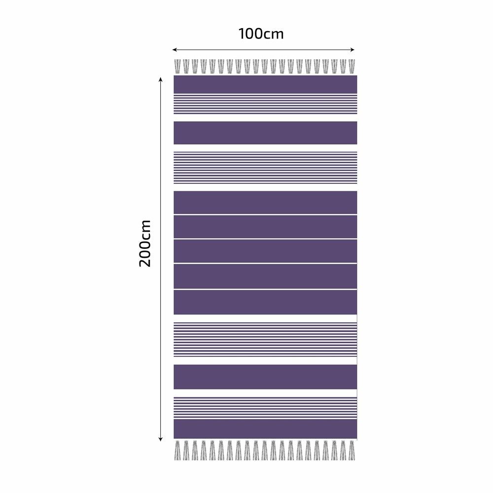 Fouta En Coton Arthur 100x200cm Violet