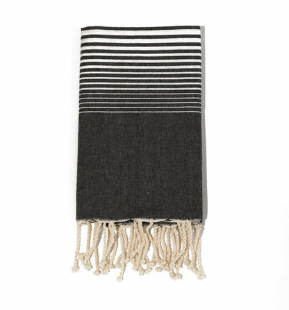  Fouta En Coton Miami 100x200cm Bleu Marine