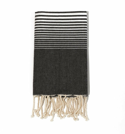  Fouta En Coton Miami 100x200cm Bleu Marine
