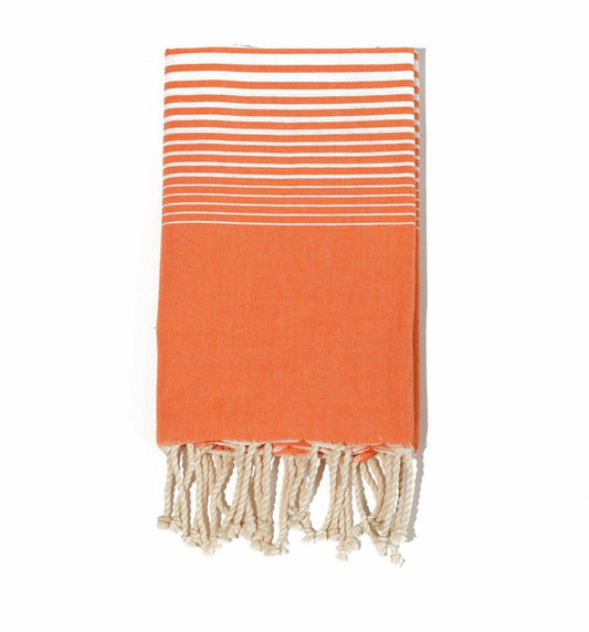  Fouta En Coton Miami 100x200cm Orange