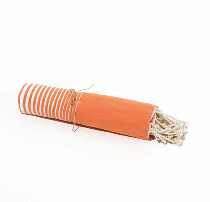  Fouta En Coton Miami 100x200cm Orange