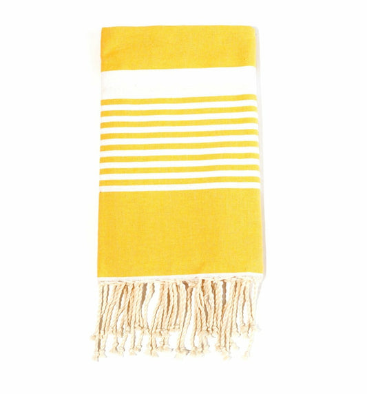  Fouta En Coton Arthur 100x200cm Jaune