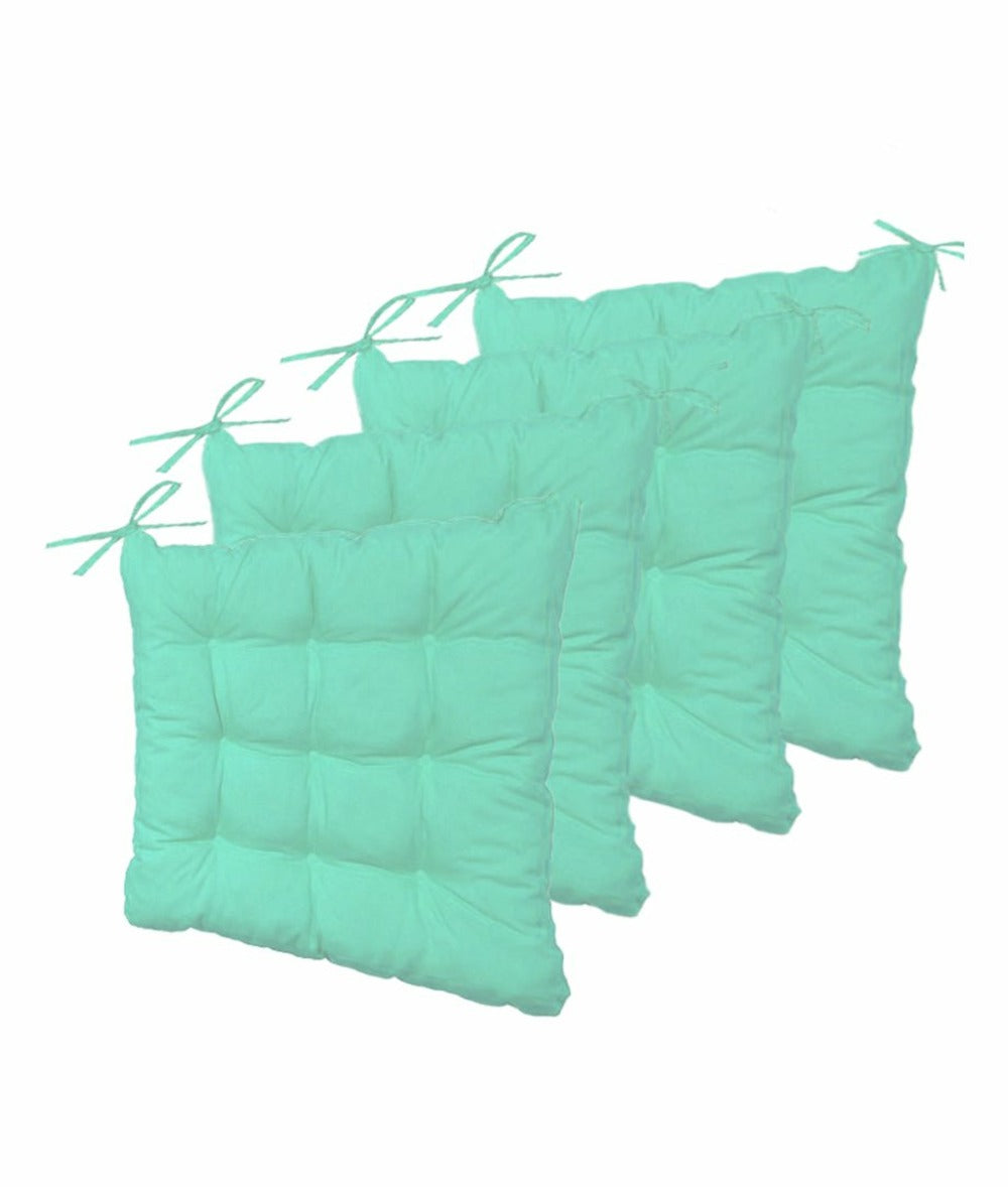  Lot De 4 Galettes De Chaise 40 X 40 Cm - Vert Mint