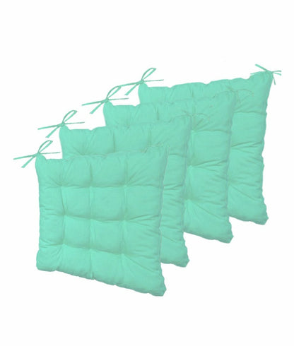  Lot De 4 Galettes De Chaise 40 X 40 Cm - Vert Mint