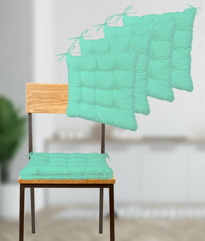  Lot De 4 Galettes De Chaise 40 X 40 Cm - Vert Mint