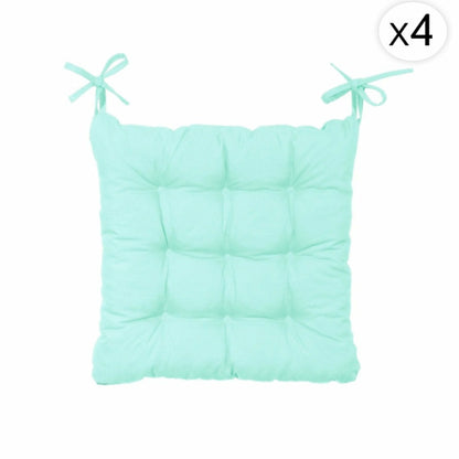  Lot De 4 Galettes De Chaise 40 X 40 Cm - Vert Mint