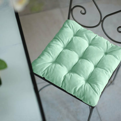 Lot De 4 Galettes De Chaise 40 X 40 Cm - Vert Mint