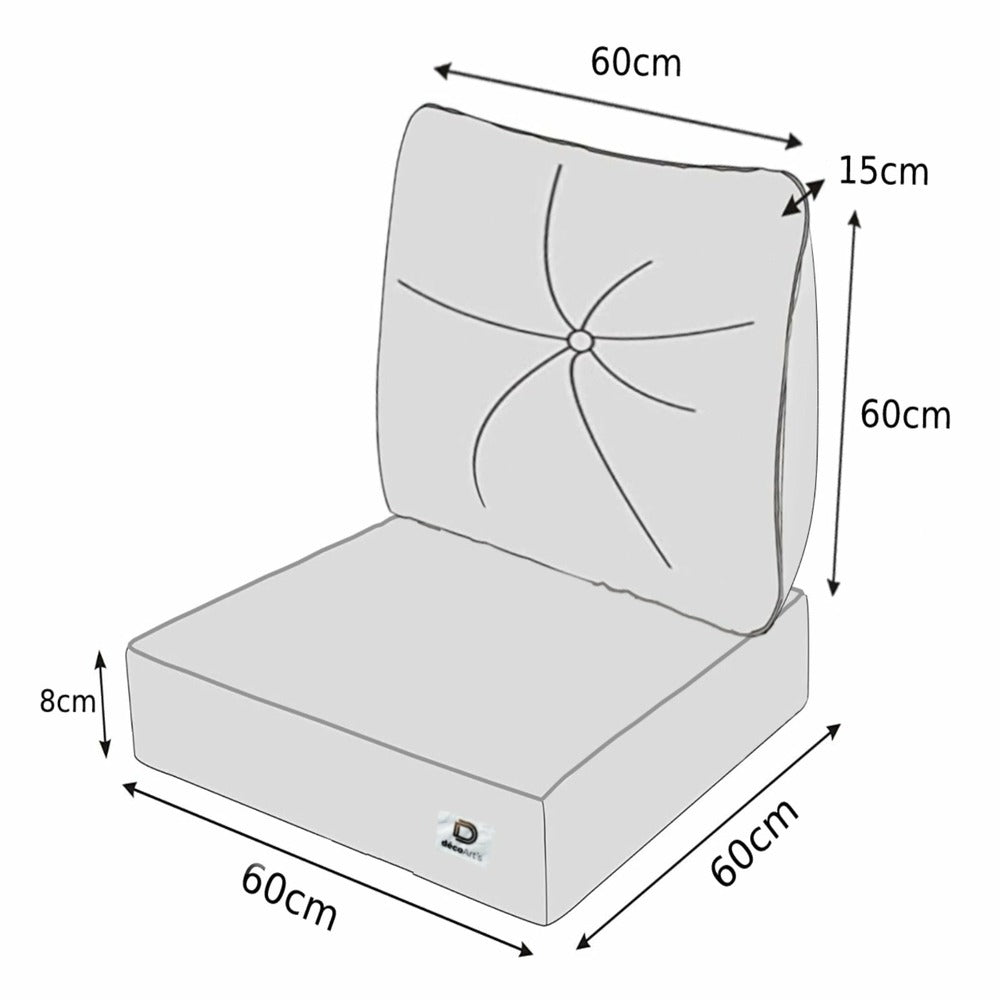  Coussin De Remplacement Pour Chaise, Fauteuil Jardin 60 X 60 Cm – Bleu Petrole
