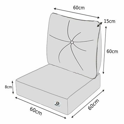  Coussin De Remplacement Pour Chaise, Fauteuil Jardin 60 X 60 Cm – Bleu Petrole