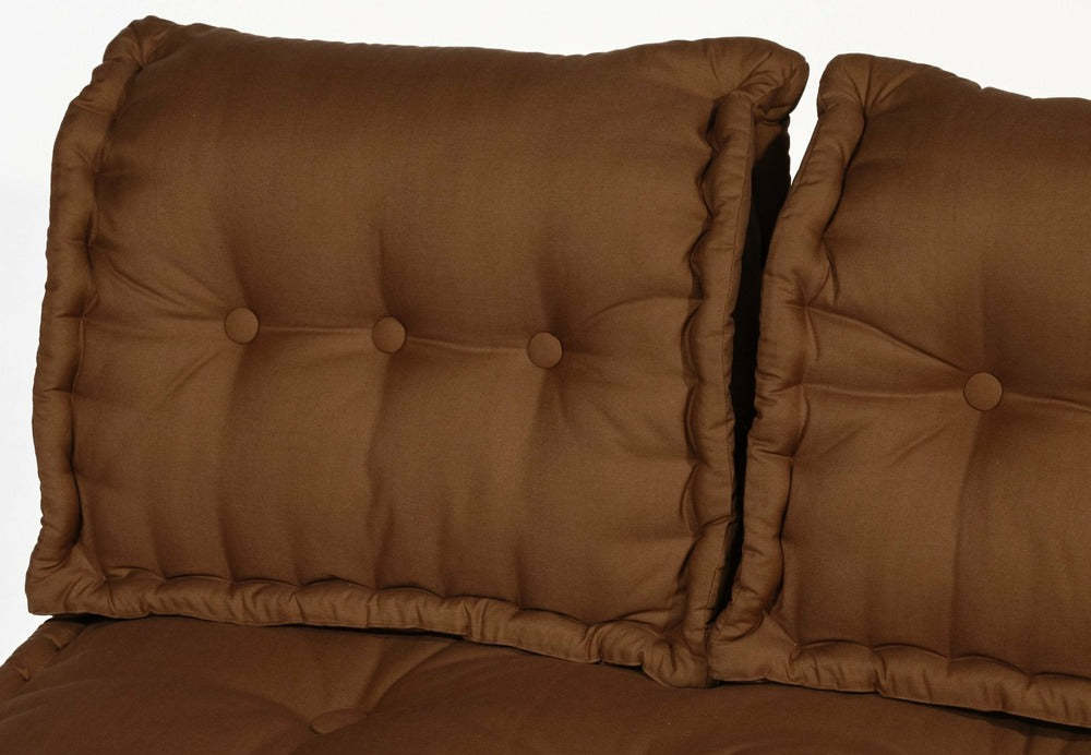  Coussins Palette Capitonné 120x80x20cm Rouille