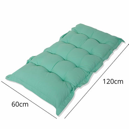  Coussin Capitonné Confort Intérieur Extérieur 120x60cm - Vert Mint