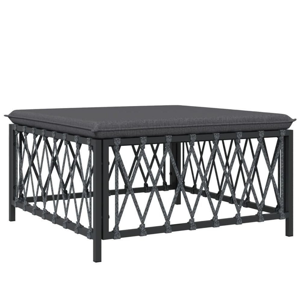 VIDAXL Salon De Jardin Avec Coussins 4 Pcs Anthracite Acier