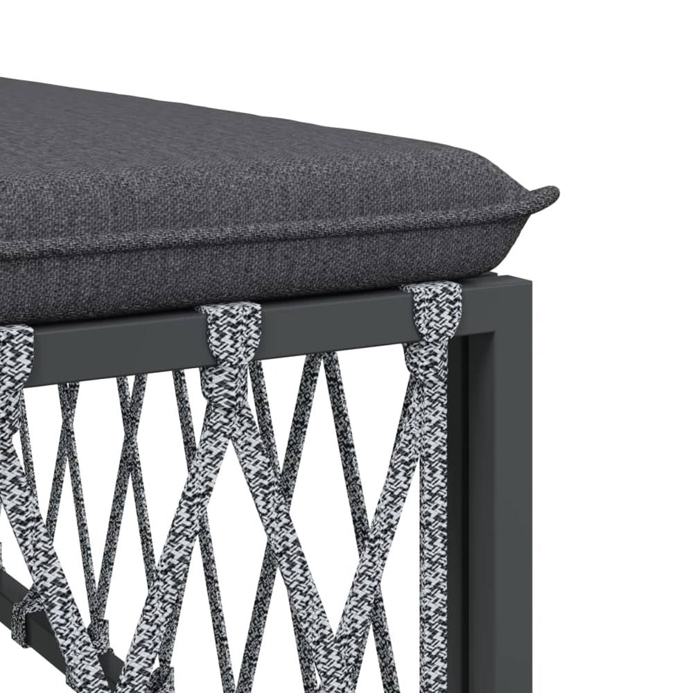 VIDAXL Salon De Jardin 7 Pcs Avec Coussins Anthracite Acier