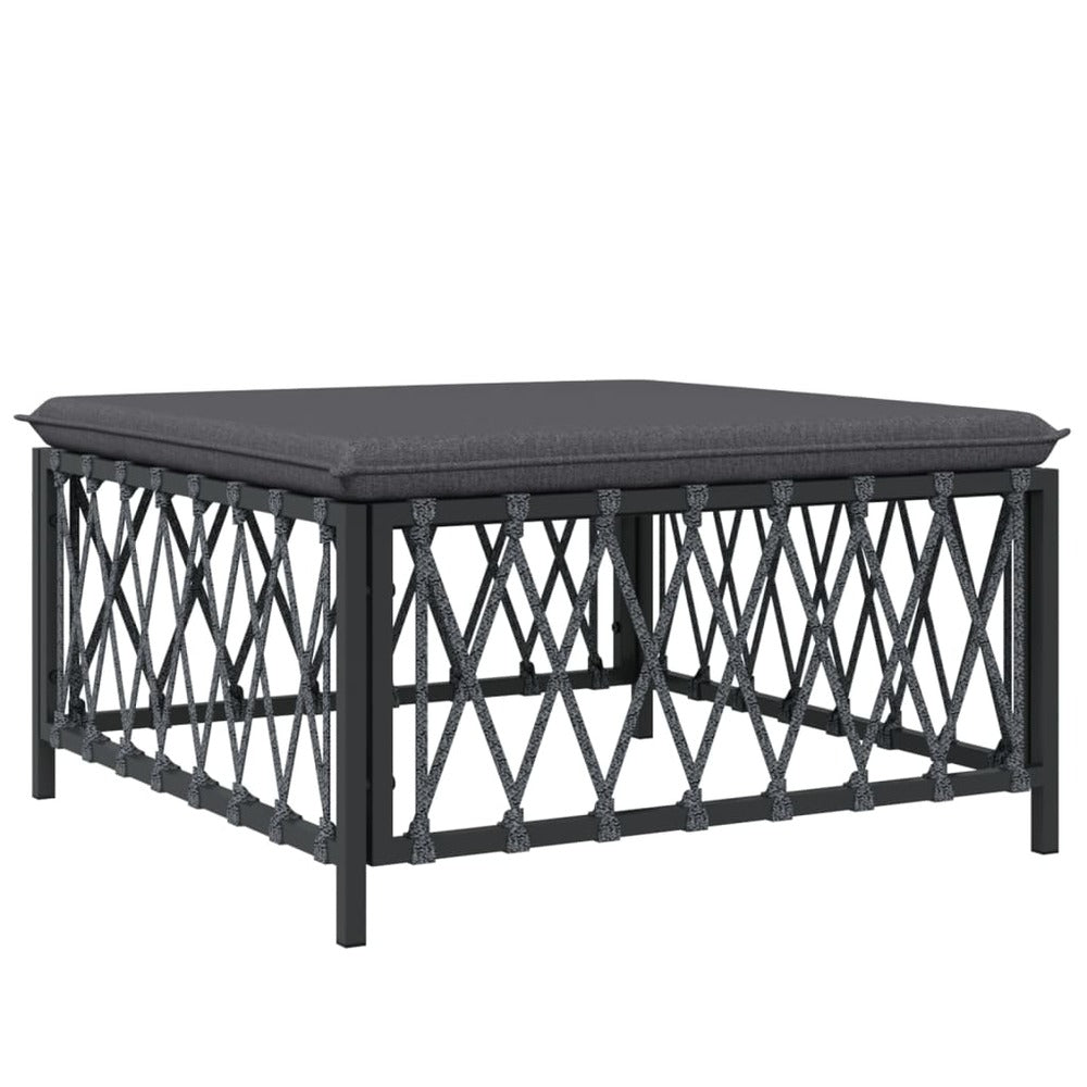 VIDAXL Salon De Jardin 8 Pcs Avec Coussins Anthracite Acier