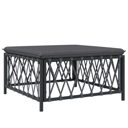 VIDAXL Salon De Jardin 8 Pcs Avec Coussins Anthracite Acier