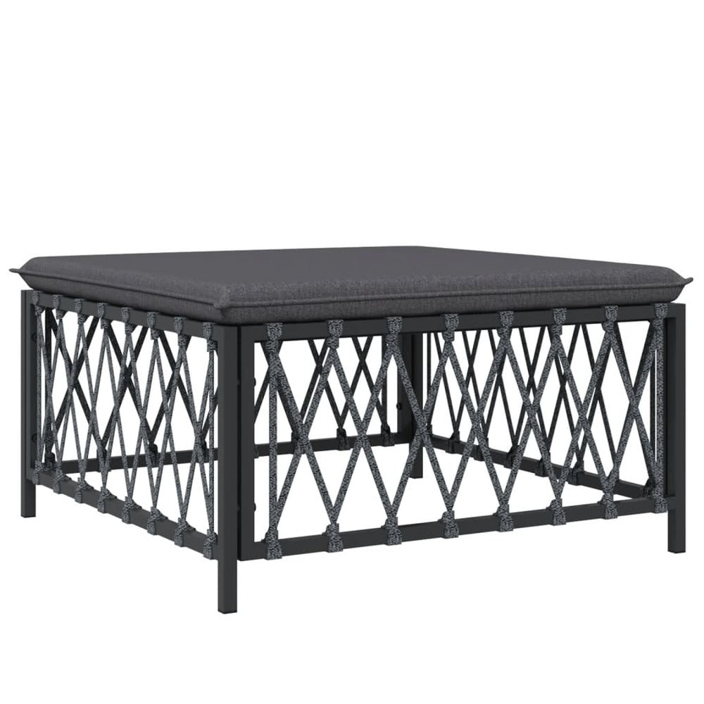 VIDAXL Salon De Jardin Avec Coussins 9 Pcs Anthracite Acier