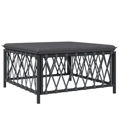 VIDAXL Salon De Jardin Avec Coussins 9 Pcs Anthracite Acier