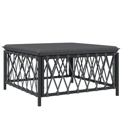 VIDAXL Salon De Jardin Avec Coussins 10 Pcs Anthracite Acier