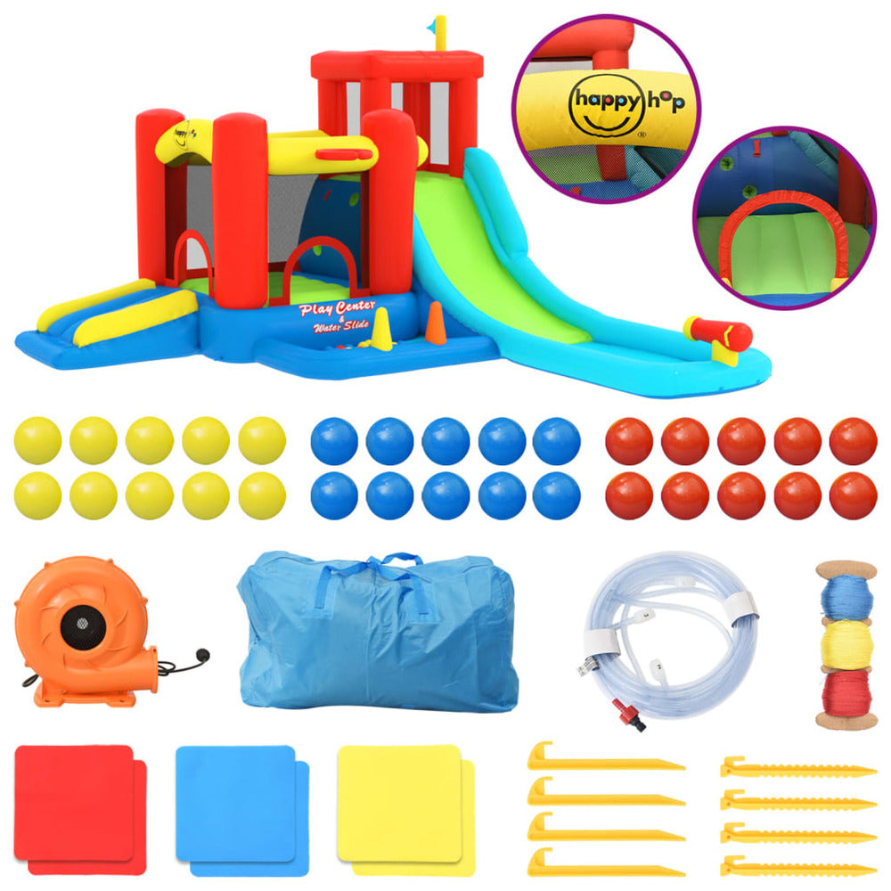 Happy Hop Château Gonflable Avec Toboggan Et Piscine 330x441x233 Cm
