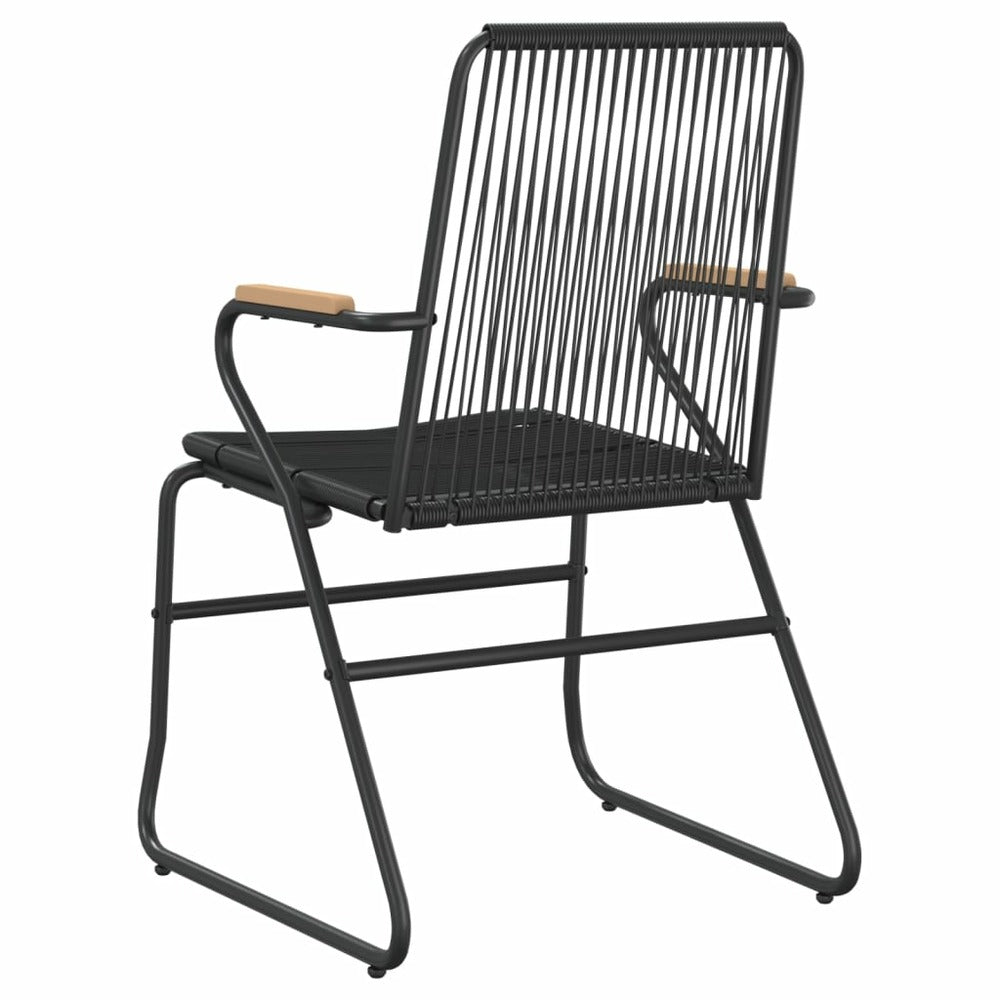 VIDAXL Chaises De Jardin 4 Pcs Noir 58x59x85,5 Cm Rotin Pvc