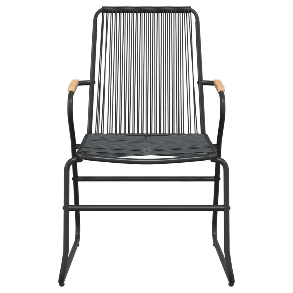 VIDAXL Chaises De Jardin 4 Pcs Noir 58x59x85,5 Cm Rotin Pvc