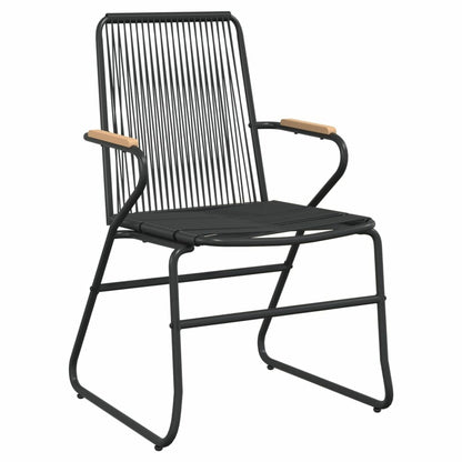 VIDAXL Chaises De Jardin 4 Pcs Noir 58x59x85,5 Cm Rotin Pvc